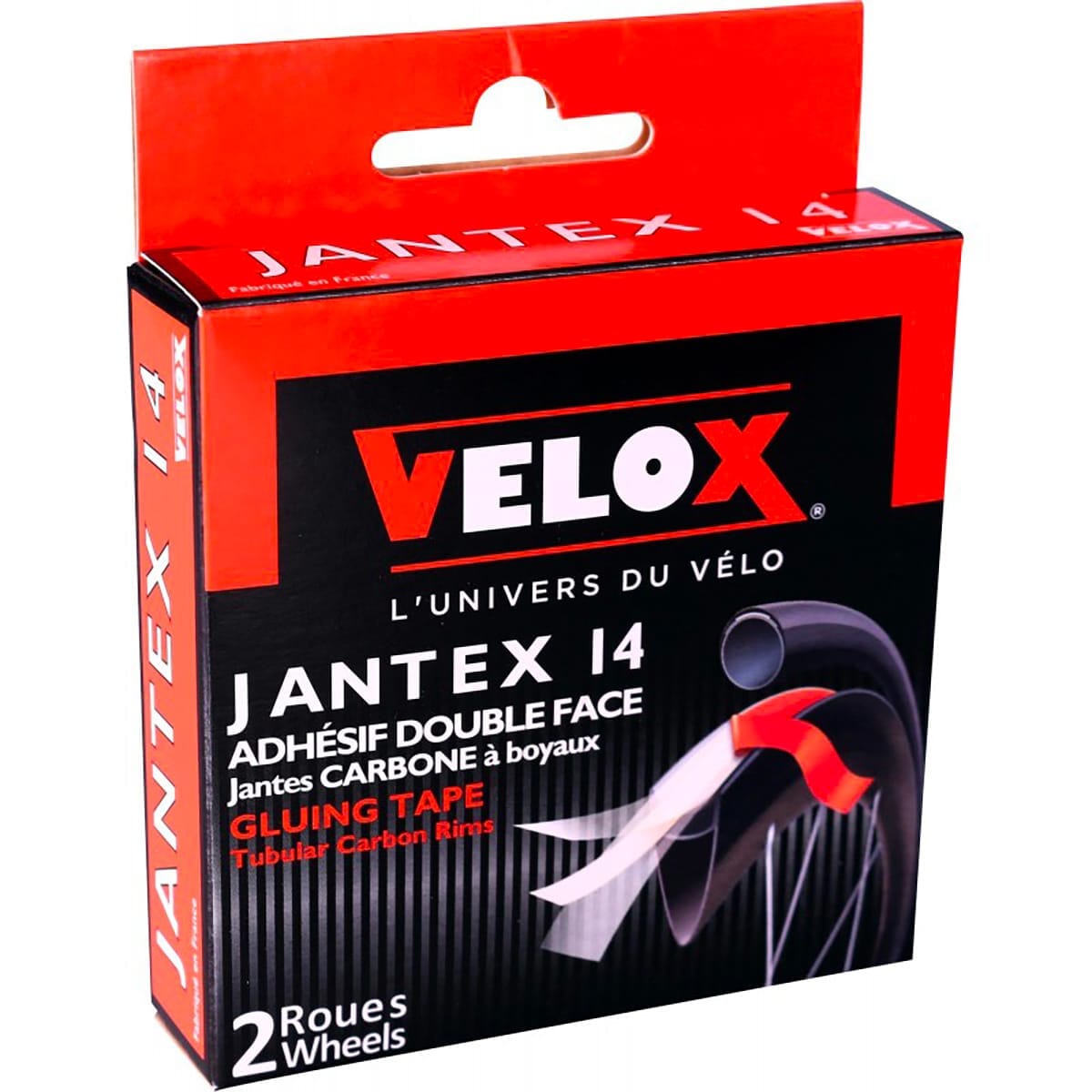 Bande adhesive pour boyau VELOX JANTEX 14 POUR JANTE CARBONE