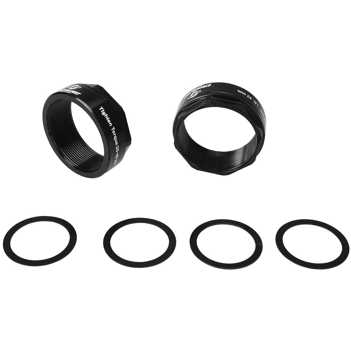 Adaptateur de Boîtier de Pédalier CHRIS KING KIT #16 THREADFIT 24 > BSA 100 mm Axe 24 mm Noir main image 0
