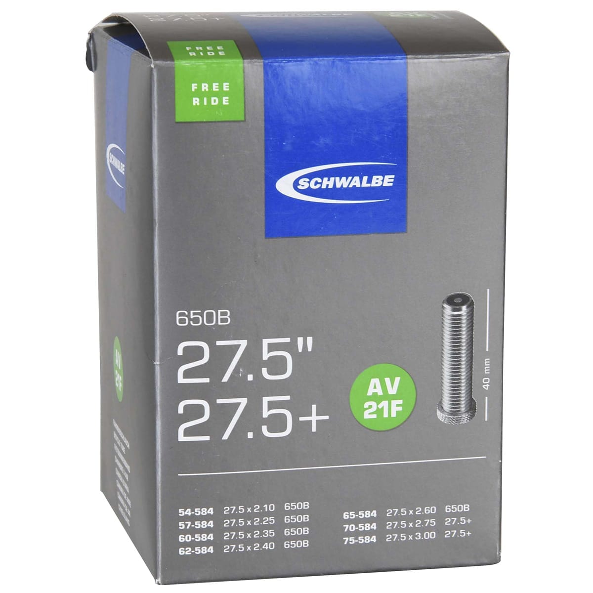 Chambre à Air Schwalbe Freeride 26 Pouces Extralight - Valve Schrader Noire