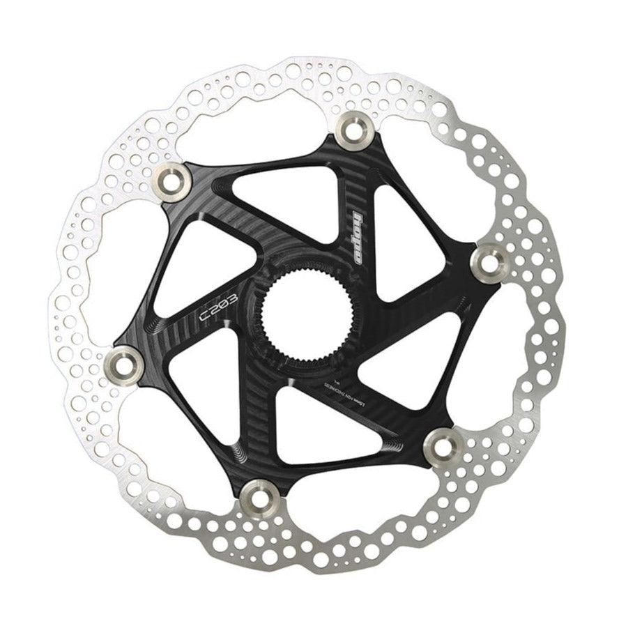 Rotor Flottant Hope 203mm 6 Boulons Bleu Noir - Disque De Frein VTT - Occasion Bon état