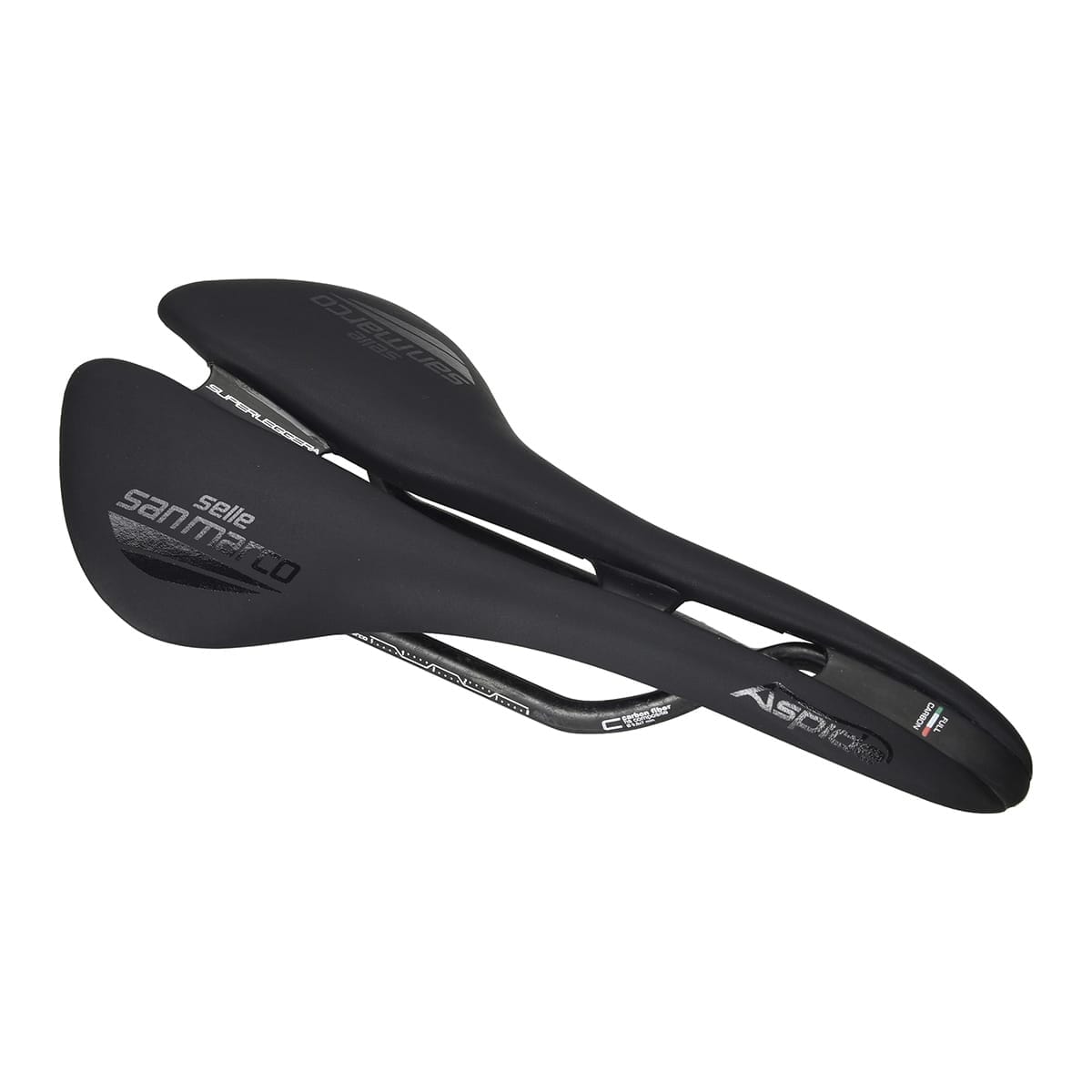 Selle SAN MARCO ASPIDE SUPERLEGGERA OPEN FIT WIDE Rails Carbone