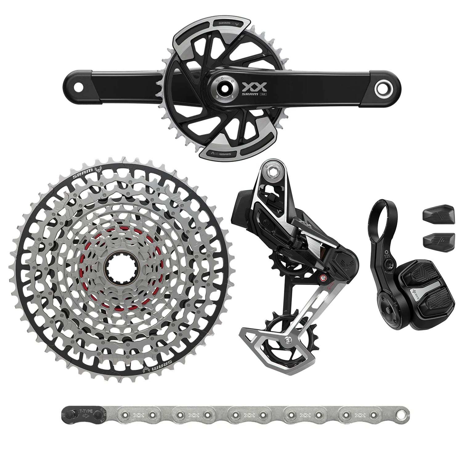 Sram Groupe GX Eagle 520% (10-52 dents) 1x12v + pédalier DUB Boost 32T