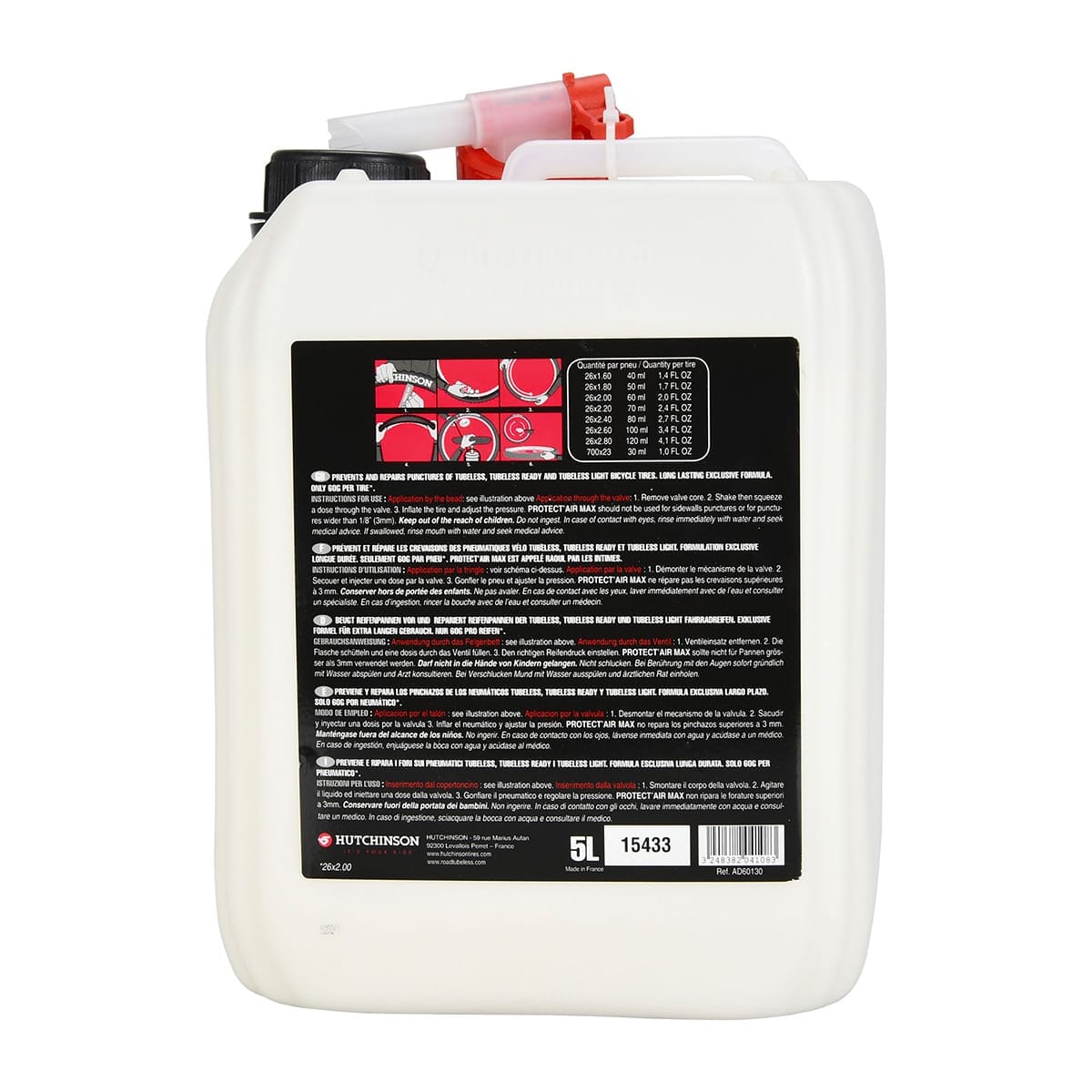 Liquide Préventif Anti-Crevaison HUTCHINSON PROTECT'AIR MAX 5 L