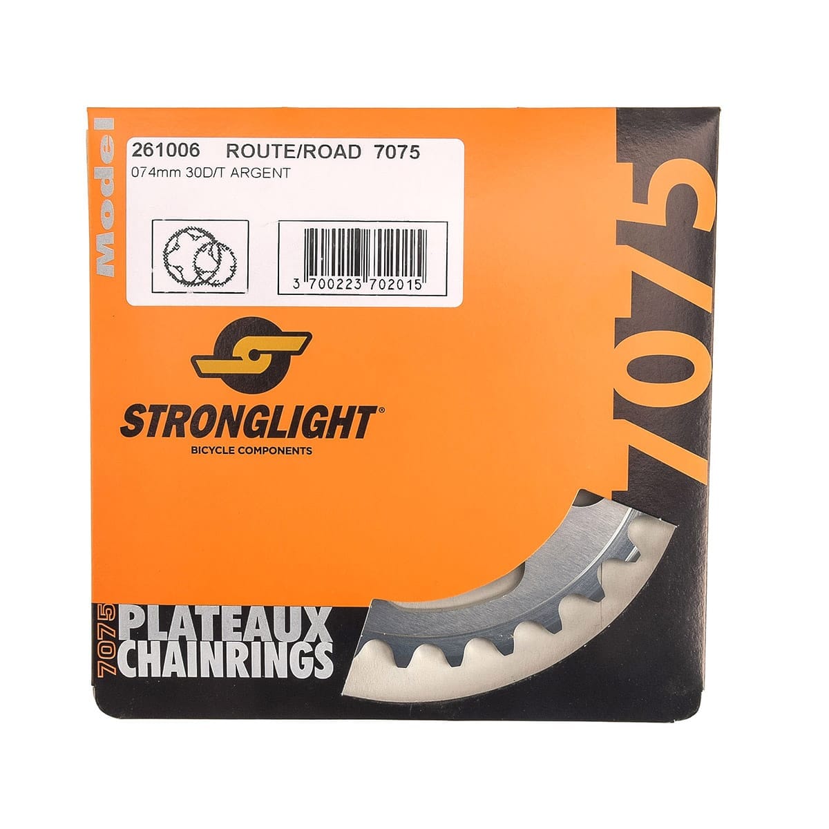 Stronglight Plateau route 5bra d.130 39dts porteur argent d.74 alu 7075 type shimano 9-10v. à 44.65 € en ligne ou dans votre magasin
