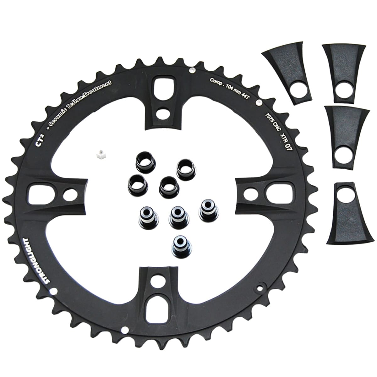 Plateau Extérieur STRONGLIGHT CT² SHIMANO XTR M970 9V 4 Trous 104mm ...