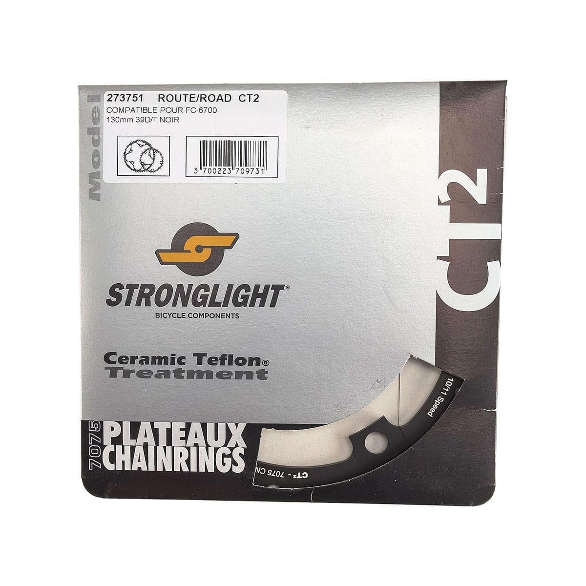 Plateau Intérieur 10V STRONGLIGHT CT² Shimano 7900 / 6700 130 mm