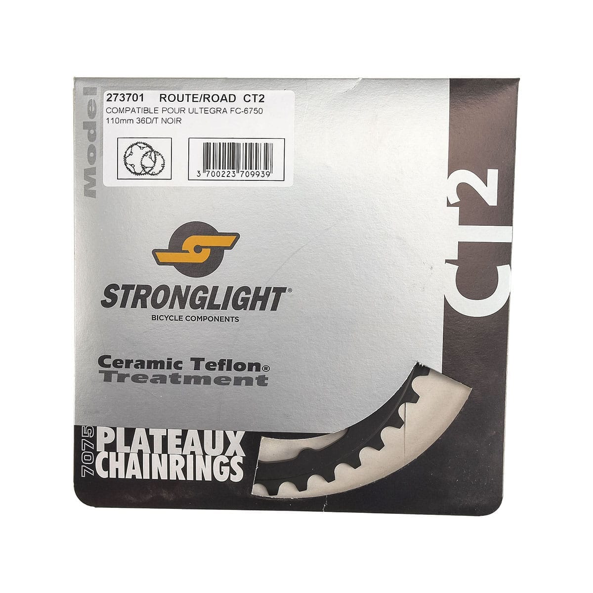 Plateau Intérieur 10V STRONGLIGHT CT² Shimano 7950 / 6750 110 mm