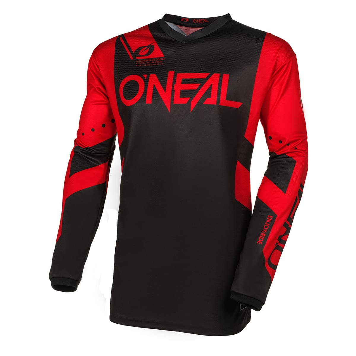 Maillot O'Neal Element Threat FR Long Rouge/Noir 2025 - Pour Hommes