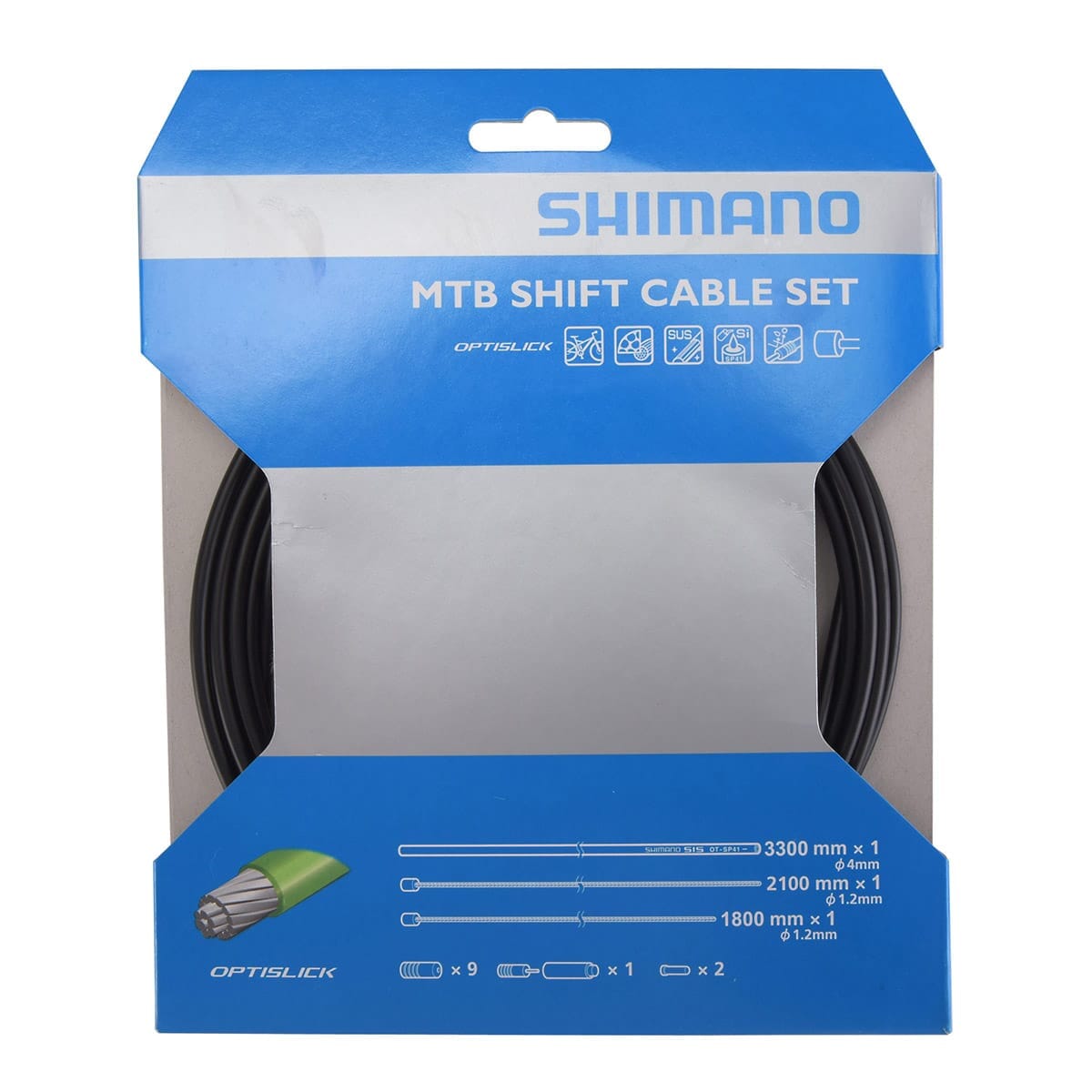 Kit Câbles Et Gaines Dérailleur Shimano Optislick - Fluidité Et Anti-corrosion