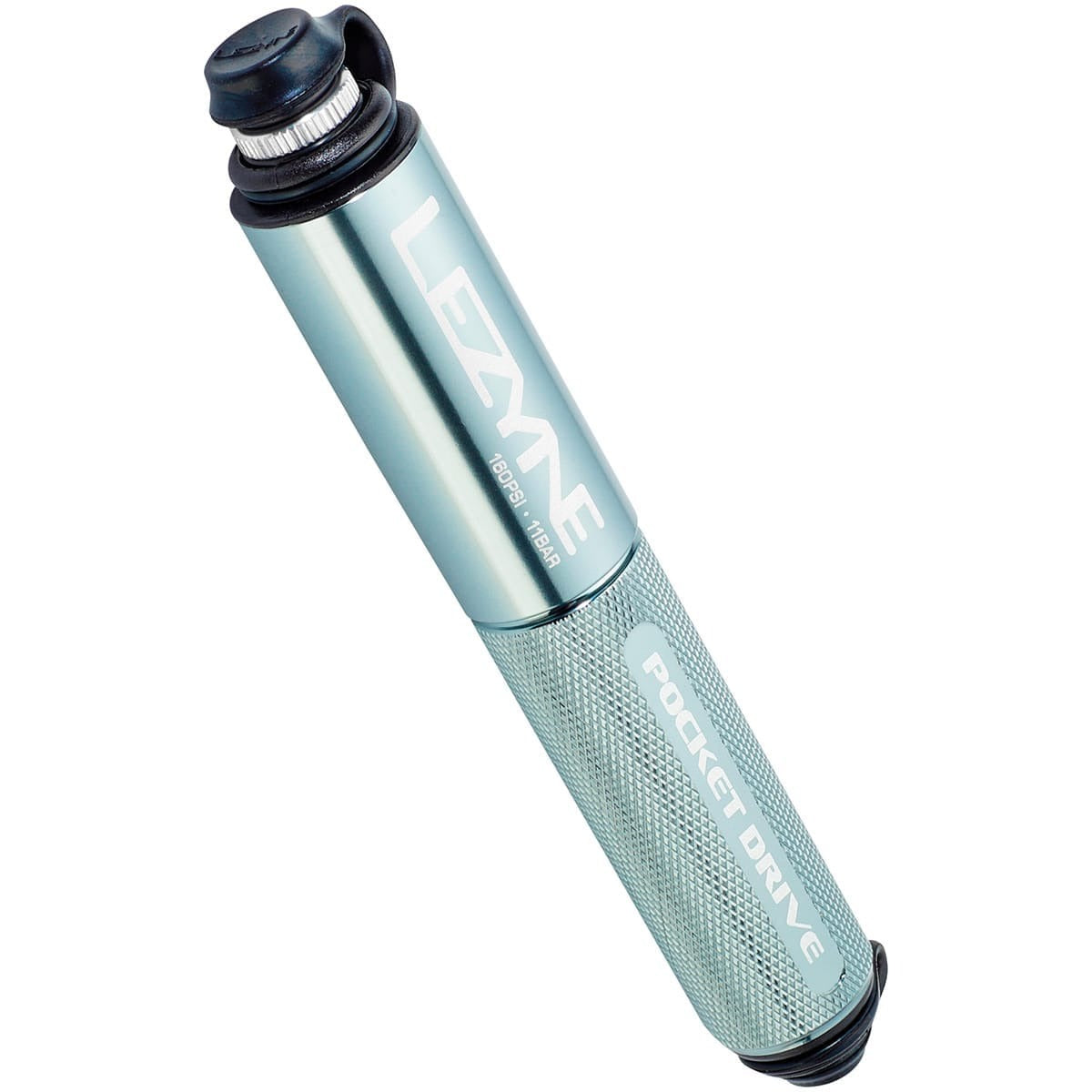 Lezyne Pocket Drive PRO - Mini Pompa Da Bici In Alluminio CNC, Per Valvole Presta E Schrader (79g, 14cm)