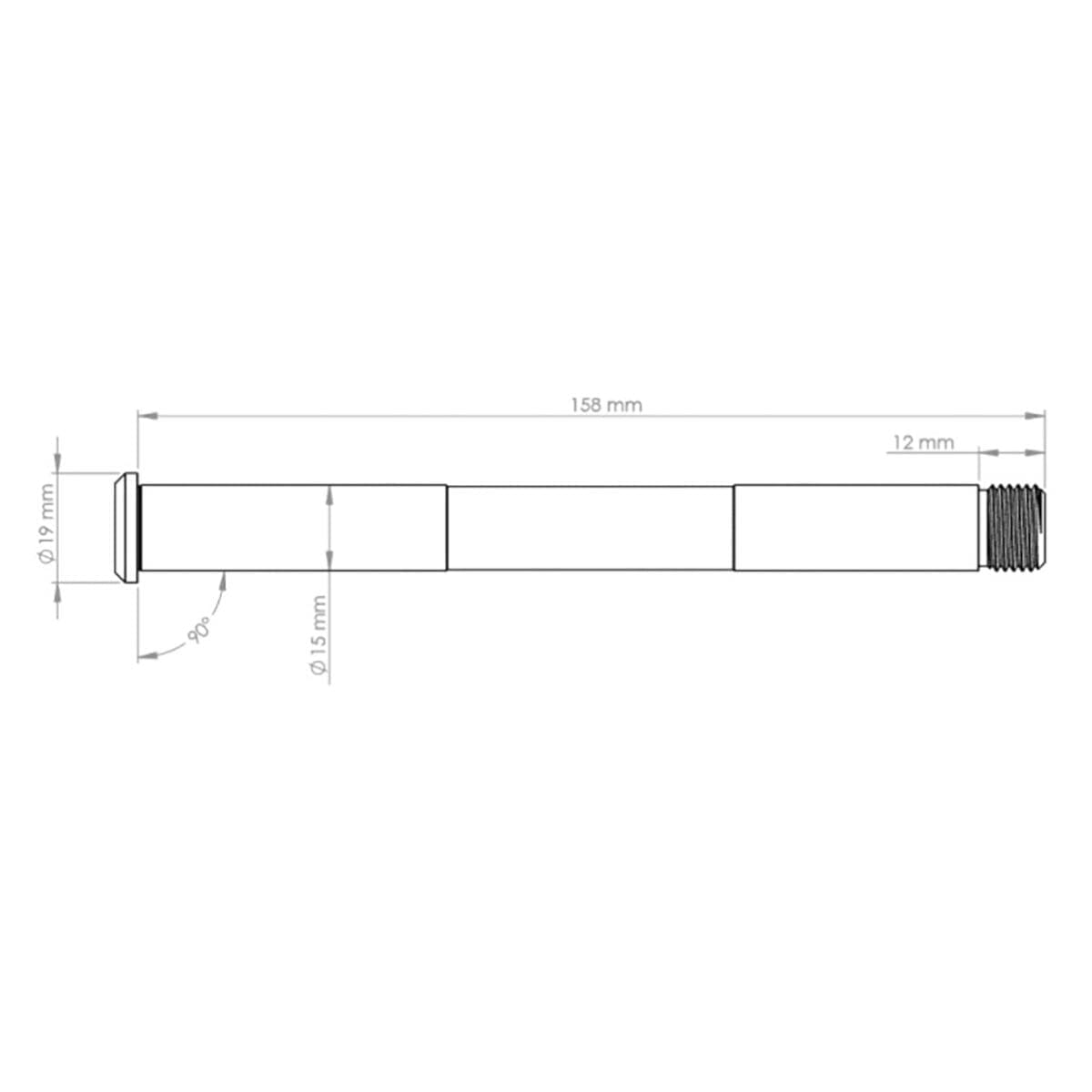 Axe Avant RockShox 100x15 Mm - Essieu Thru Pour Fourche Vélo RS-1, SID, Reba, Pike