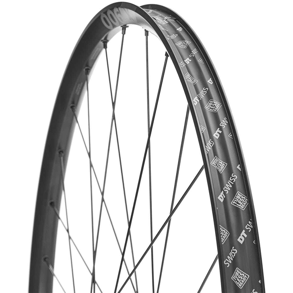 Roue avant traversant jante DT Swiss M1900 Boost Tubeless Ready Disc