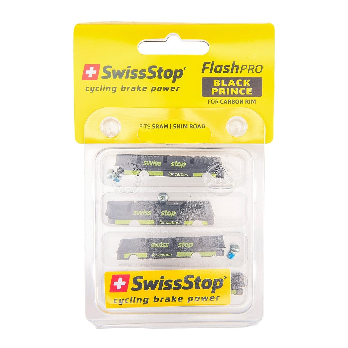 Kit 4 Patins SWISS STOP FLASH Noir Carbone – Probikeshop