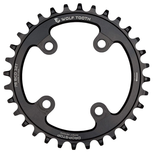Plateau WOLF TOOTH 76 BCD 10/11/12V Sram XX1/Specialized STOUT 4 Trous 76mm Noir