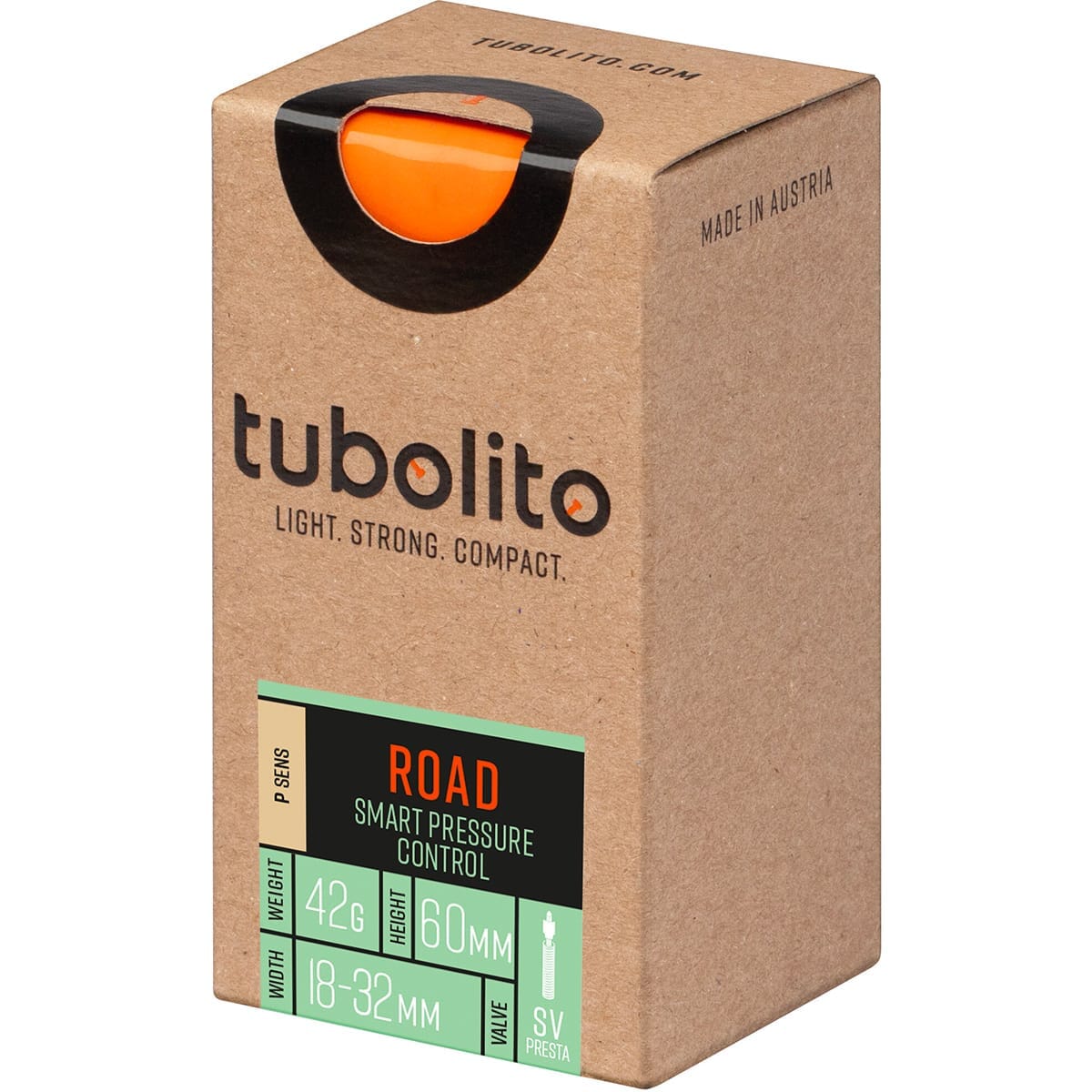 Chambre à air TUBOLITO TUBO PSENS 700x18/32 Presta 60mm Orange