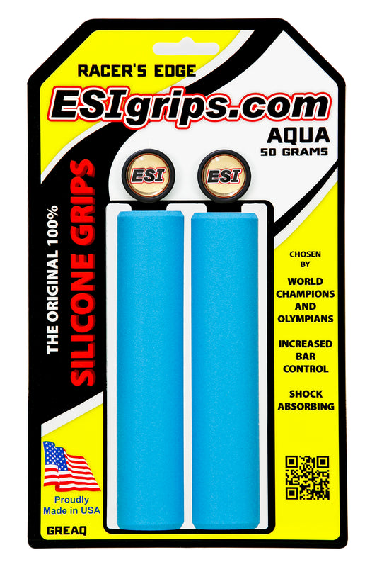 Grips ESI RACER'S EDGE 130 mm Bleu Ciel
