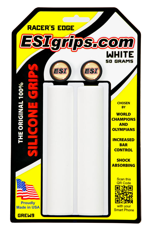 Grips ESI RACER'S EDGE 130 mm Blanc