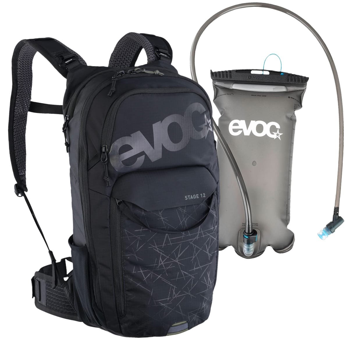 Sac à Dos Hydratation Evoc Stage 12L Rouge - Compatible Vessie, Occasion, Pour VTT